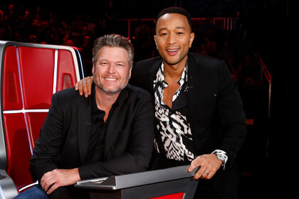 Blake Shelton and John Legend on The Voice