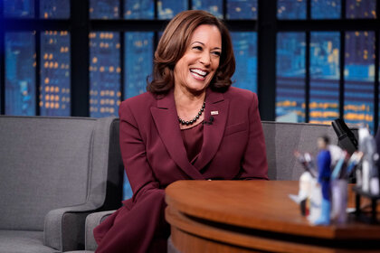 Kamala Harris on Late Night with Seth Meyers