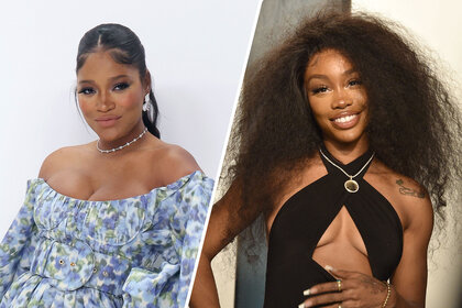 Split image of Keke Palmer and Sza