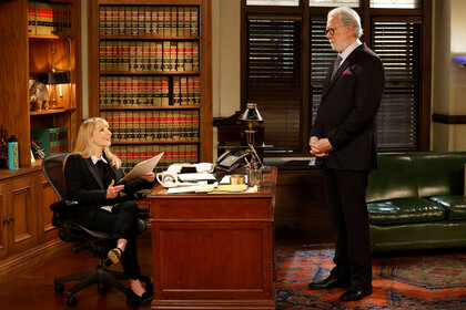 Melissa Rauch as Abby Stone, John Larroquette as Dan Fielding