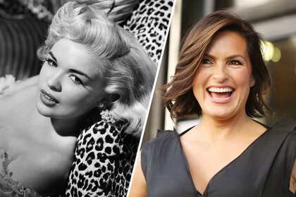 Split image of Jayne Mansfield and Mariska Hargitay