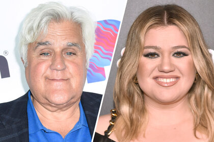 Jay Leno and Kelly Clarkson