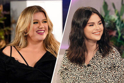 Split image of Kelly Clarkson and Selena Gomez