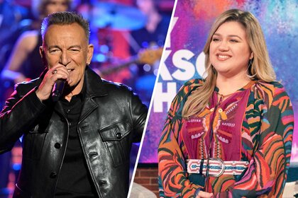 Split image of Bruce Springsteen and Kelly Clarkson