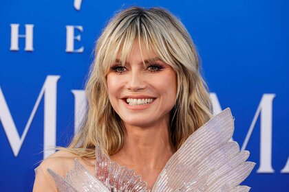 Heidi Klum at The Little Mermaid premiere carpet.