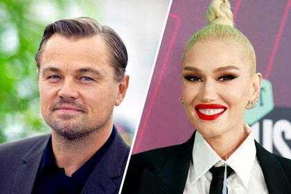 Split images of Leonardo DiCaprio and Gwen Stefani.