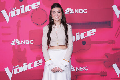 The Voice's Gina Miles on the red carpet of The Voice season finale