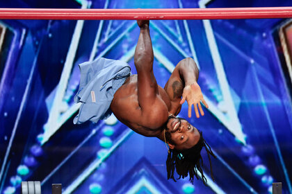 Zion Clark performing on the America's Got Talent stage.