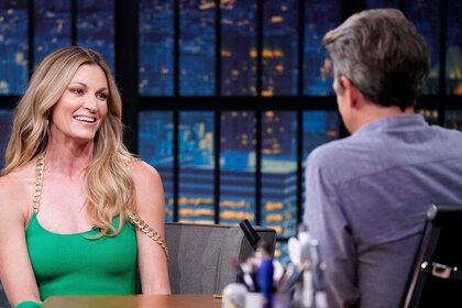 Erin Andrews on Late Night With Seth Meyers episode 1430