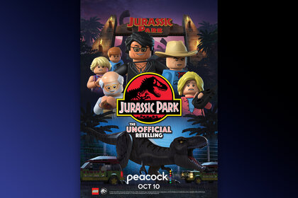 Lego Jurassic Park: The Unofficial Retelling movie poster on peacock