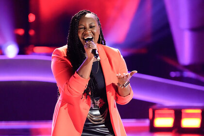 Taylor Deneen performs onstage during Season 24 Episode 7 of The Voice.