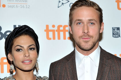 Actors Eva Mendes and Ryan Gosling attend "The Place Beyond The Pines" premiere during the 2012 Toronto International Film Festival