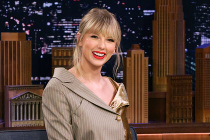 Taylor Swift during a Tonight Show interview with Jimmy Fallon on October 3, 2019