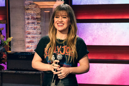 Kelly Clarkson hosting The Kelly Clarkson Show