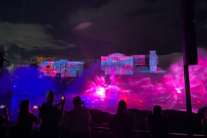 The light show at Cinesational: A Symphonic Spectacular at Universal Orlando
