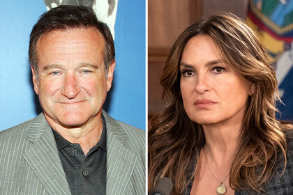 A split of Robin Williams and Olivia Benson