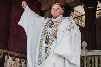Anthony Hopkins as Vespasian in Those About To Die