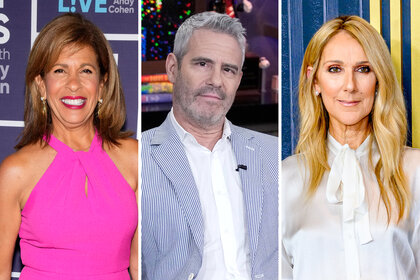 A split of Hoda Kotb Andy Cohen and Celine Dion