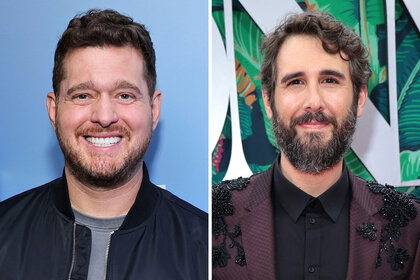 Split of Michael Buble and Josh Groban