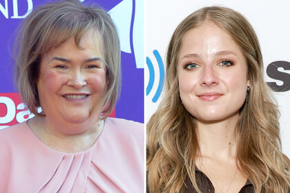 A split of Susan Boyle and Jackie Evancho