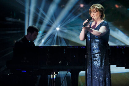 Susan Boyle performs during Season 1 Episode 1 of America's Got Talent: The Champions
