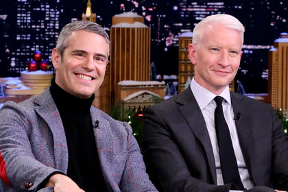 Andy Cohen and Anderson Cooper on The Tonight Show