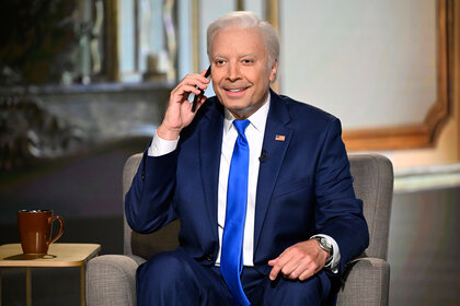 Jimmy Fallon as President Joe Biden during the “Biden-Obama Phone Call” sketch on The Tonight Show