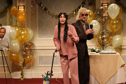 Kristen Wiig and Will Forte during a sketch on Saturday Night Live Episode 1860