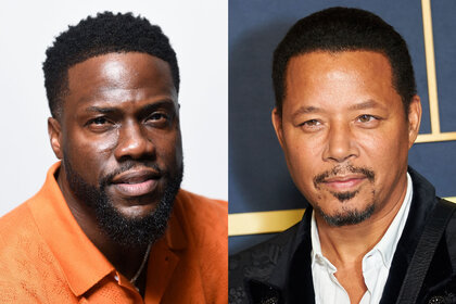 A split of Kevin Hart and Terrence Howard.