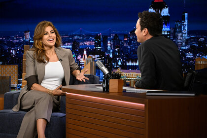 Eva Mendes talks to Jimmy on The Tonight Show Starring Jimmy Fallon Episode 180