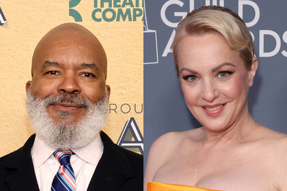 A split of David Alan Grier and Wendi McLendon-Covey.