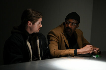 Calvin Ellis (Fletcher Donovan) and Alec Mercer (Jesse L. Martin) appear in Season 2 Episode 1 of The Irrational.