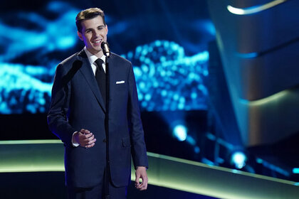 Edward Preble performs onstage during The Voice Season 26 Episode 3