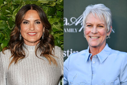 A split featuring Mariska Hargitay and Jamie Lee Curtis.