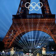 The Eiffel Tower at the 2024 Olympics Opening Ceremony