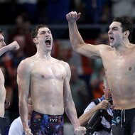 U.S. Men's Swim Relay Team at the Paris Olympics