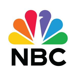 NBC written under it's rainbow peacock logo