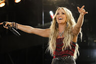 Carrie Underwood performing on stage