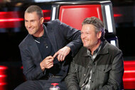 Adam Levine and Blake Shelton on the voice