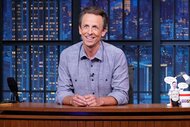 Seth doing his monologue on Late Night With Seth Meyers episode 1430