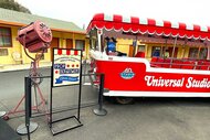 The tram for Universal's 60th Anniversary Studio Tram Tour.
