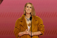 Celine Dion onstage during the 66th GRAMMY Awards