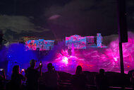 The light show at Cinesational: A Symphonic Spectacular at Universal Orlando