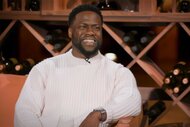 Kevin Hart sits on a couch on Hart To Heart Season 3