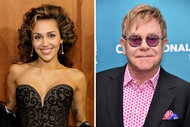 Split of Miley Cyrus and Elton John