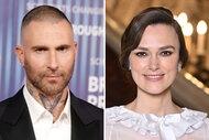 A split of Adam Levine and Keira Knightly