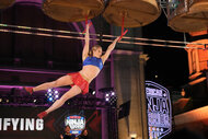 Jessie Graff during a run on Season 16, Episode 8 of American Ninja Warrior.