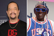 A split of Ice T and Flavor Flav