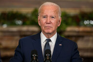 Joe Biden delivers remarks at a news conference