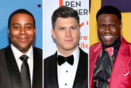 Split of Kenan Thompson, Colin Jost, and Kevin Hart